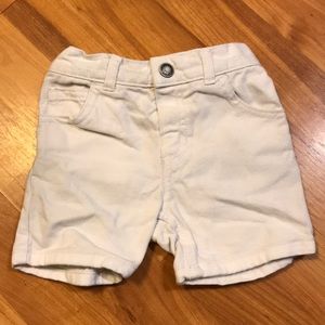 White denim shorts